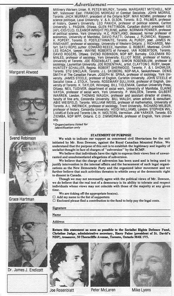 page 2 of a list of various supporters